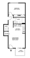 One Bedroom Floor Plan A2